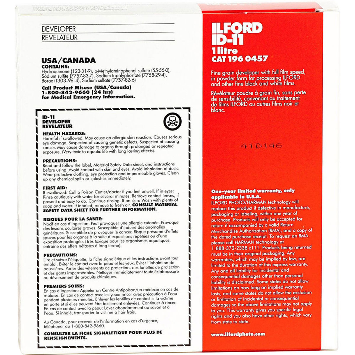 Image of Ilford ID-11 Fine Grain Developer for Black &amp; White Film