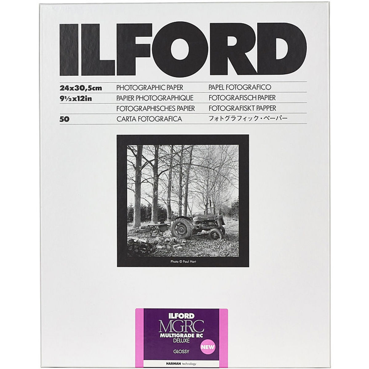 

Ilford Multigrade V RC Deluxe Glossy Black/White Photo Paper, 9.5x12", 50 Sheets
