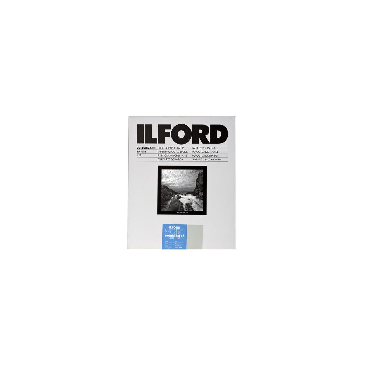 Увеличивающая бумага Ilford Multigrade RC Cooltone VC BW, жемчужная, 8x10 дюймов — 100 листов