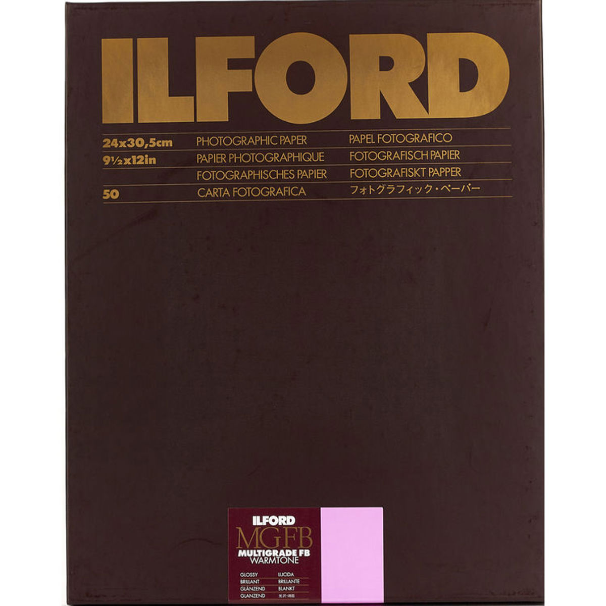 

Ilford Multigrade FB Warmtone VC Enlarging Paper, Glossy, 9.5x12" 50 Sheets,