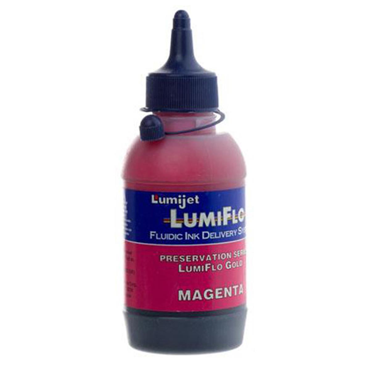 Image of Lumijet Lumiflo Gold Series Magenta Ink in a 6 oz Bulk Bottle