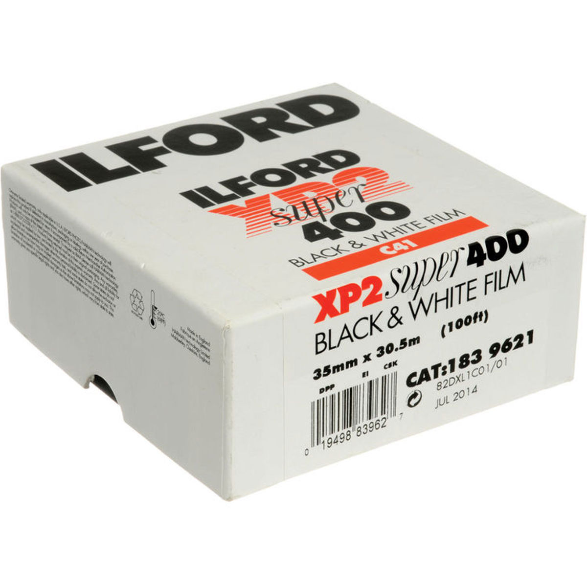 

Ilford XP2 Super Black & White Negative Film ISO 400, 35mm Roll Film, 100' Roll