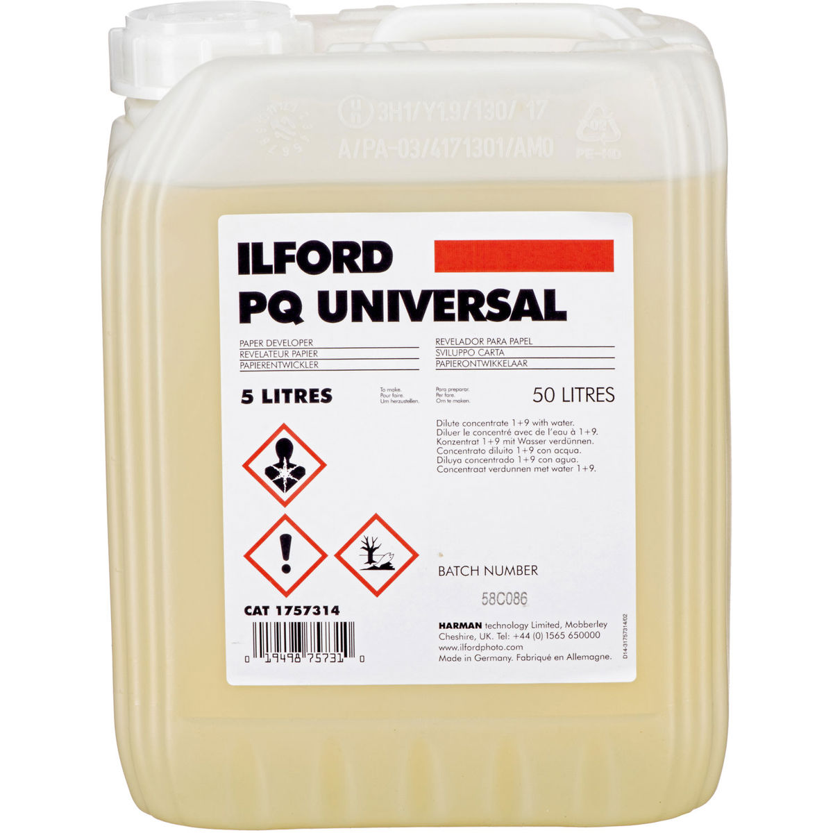 Проявитель бумаги Ilford Universal PQ 5 литров #1757314