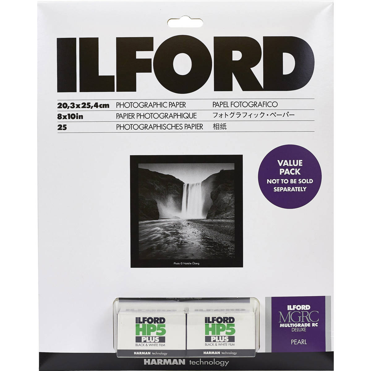 

Ilford Multigrade V RC Deluxe Pearl Paper, 2x HP5 Plus 35mm Film Roll, 25 Sheets