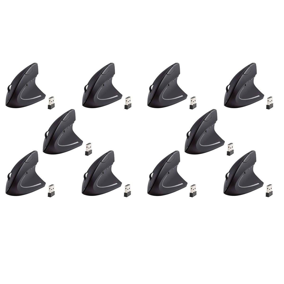Image of iMicro 10 Pack MO-WVEO01 2.4GHz Wireless Vertical Ergonomic Optical Mouse