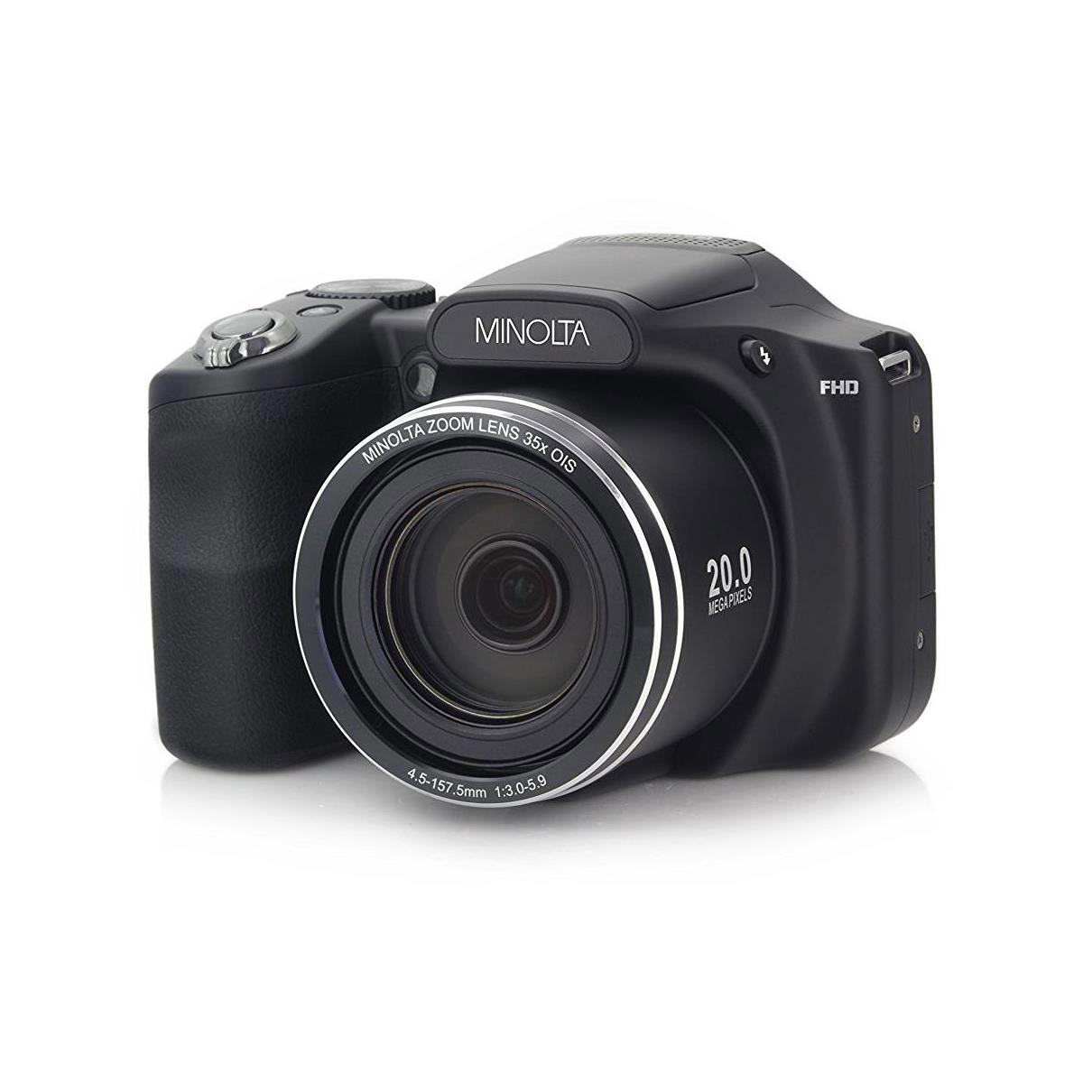 

Minolta M35Z 20MP 1080p HD Bridge Digital Camera with 35x Optical Zoom, Black