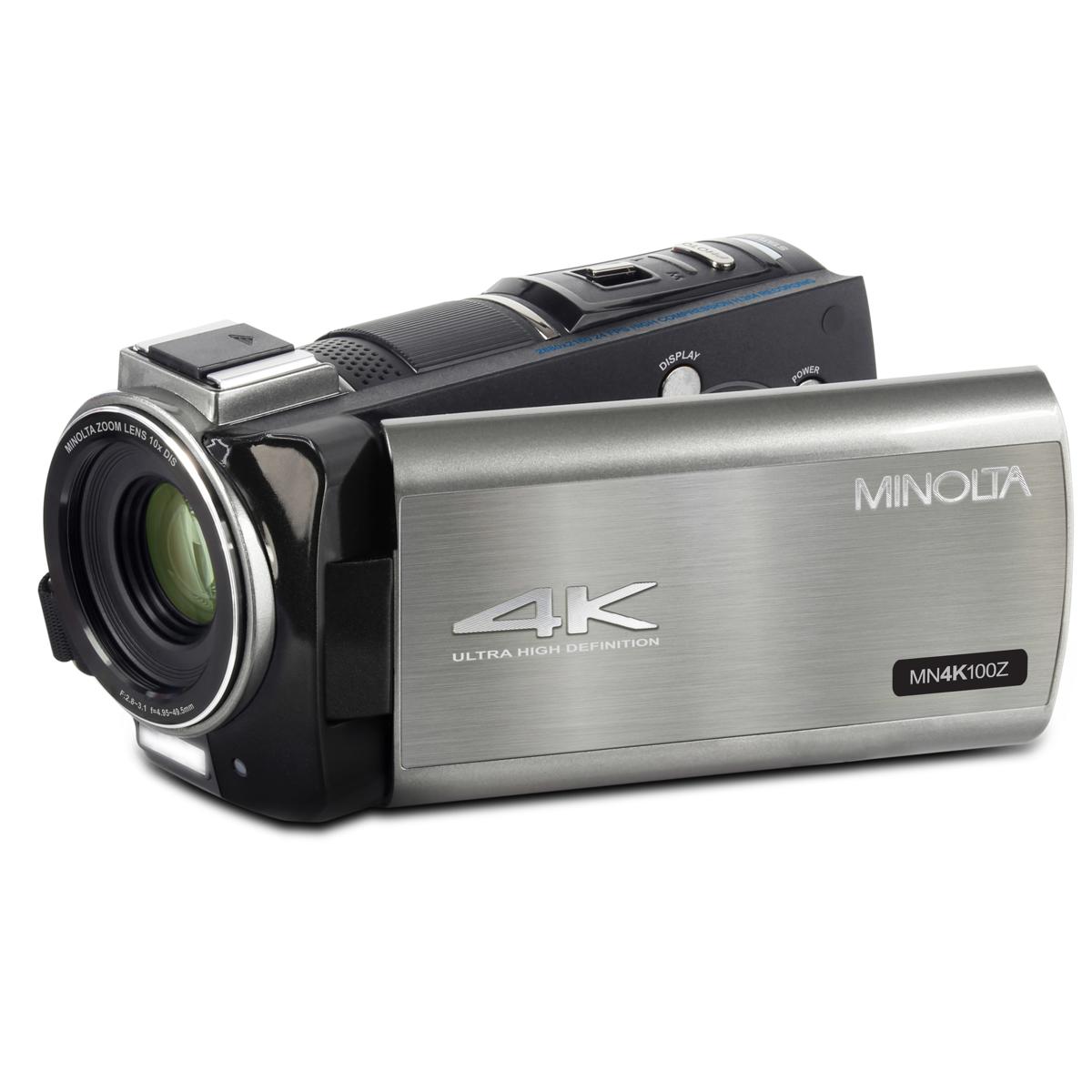 

Minolta MN4K100Z 28MP 4K UHD 3.5" Touchscreen Night Vision Camcorder, Gunmetal
