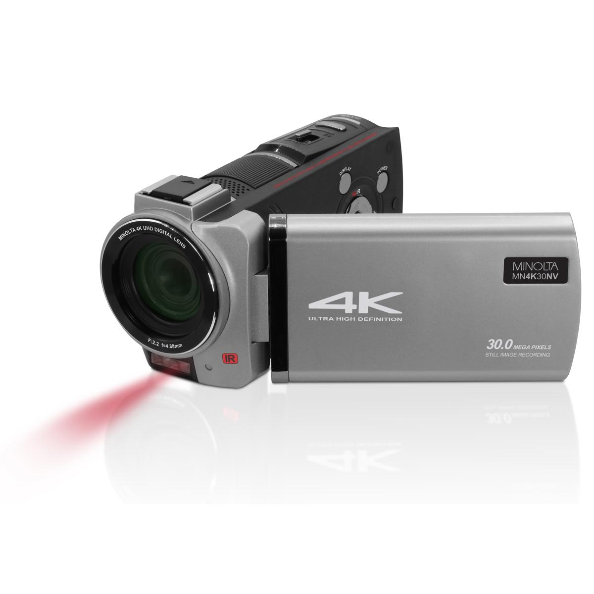 

Minolta MN4K30NV 4K UHD 30MP 3" Touch Camcorder with 4.88mm f/2.2 Lens, Gunmetal