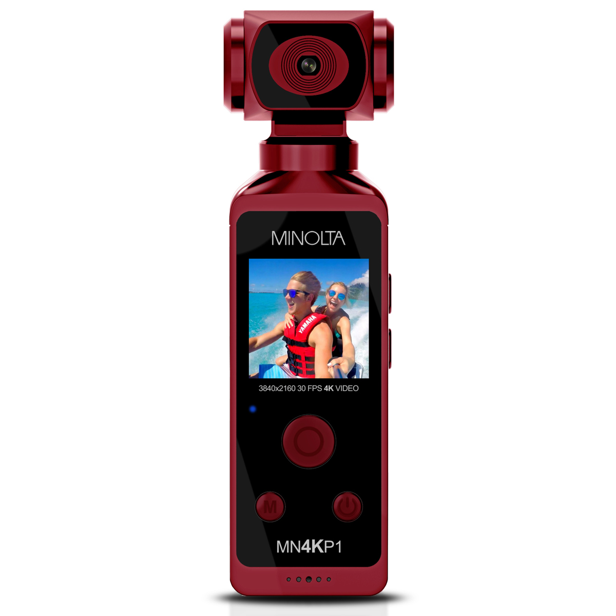 

Minolta MN4KP1 4K Ultra HD Wi-Fi Pocket Camcorder, Red