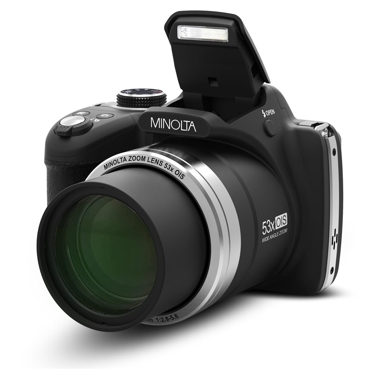 Minolta MN53Z 16-мегапиксельная FHD Wi-Fi мостовая камера с 53-кратным оптическим зумом, черная #MN53ZBK