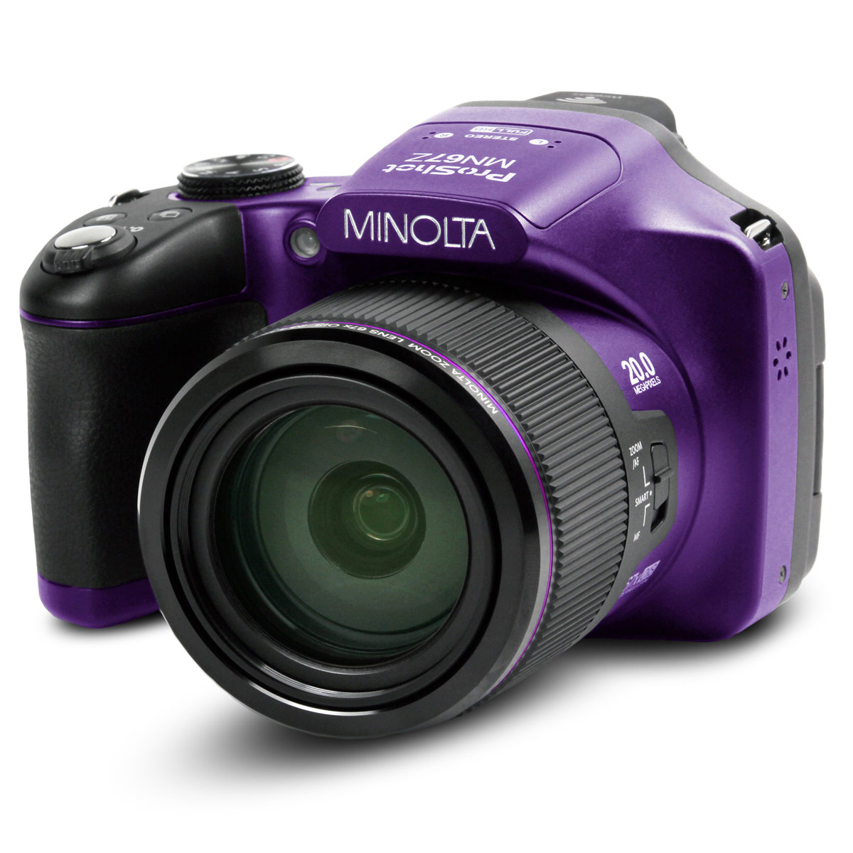 

Minolta MN67Z 20MP Full HD Wi-Fi Bridge Camera with 67x Optical Zoom, Purple