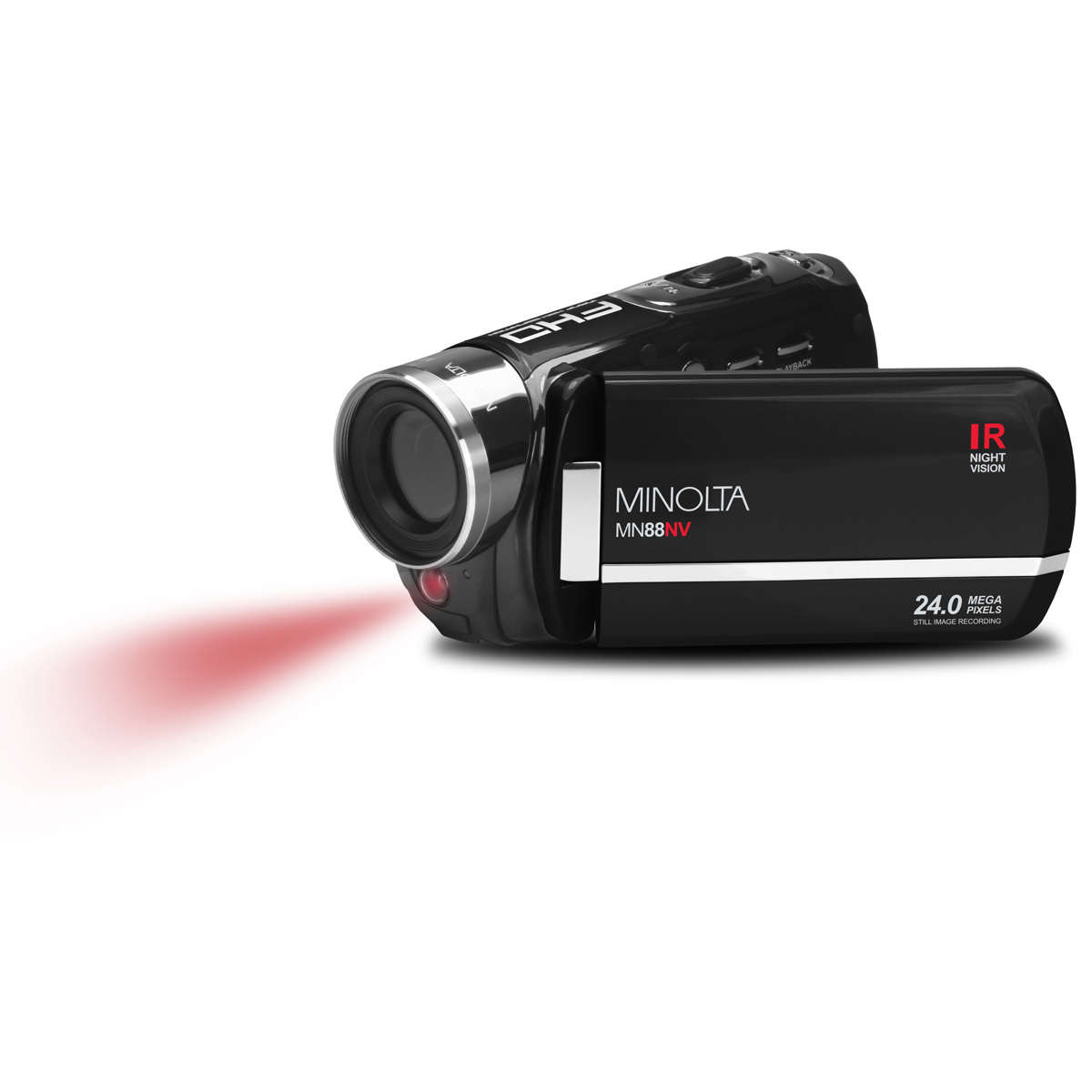 

Minolta MN88NV Full HD 24MP 3" Touchscreen Night Vision Camcorder, Black