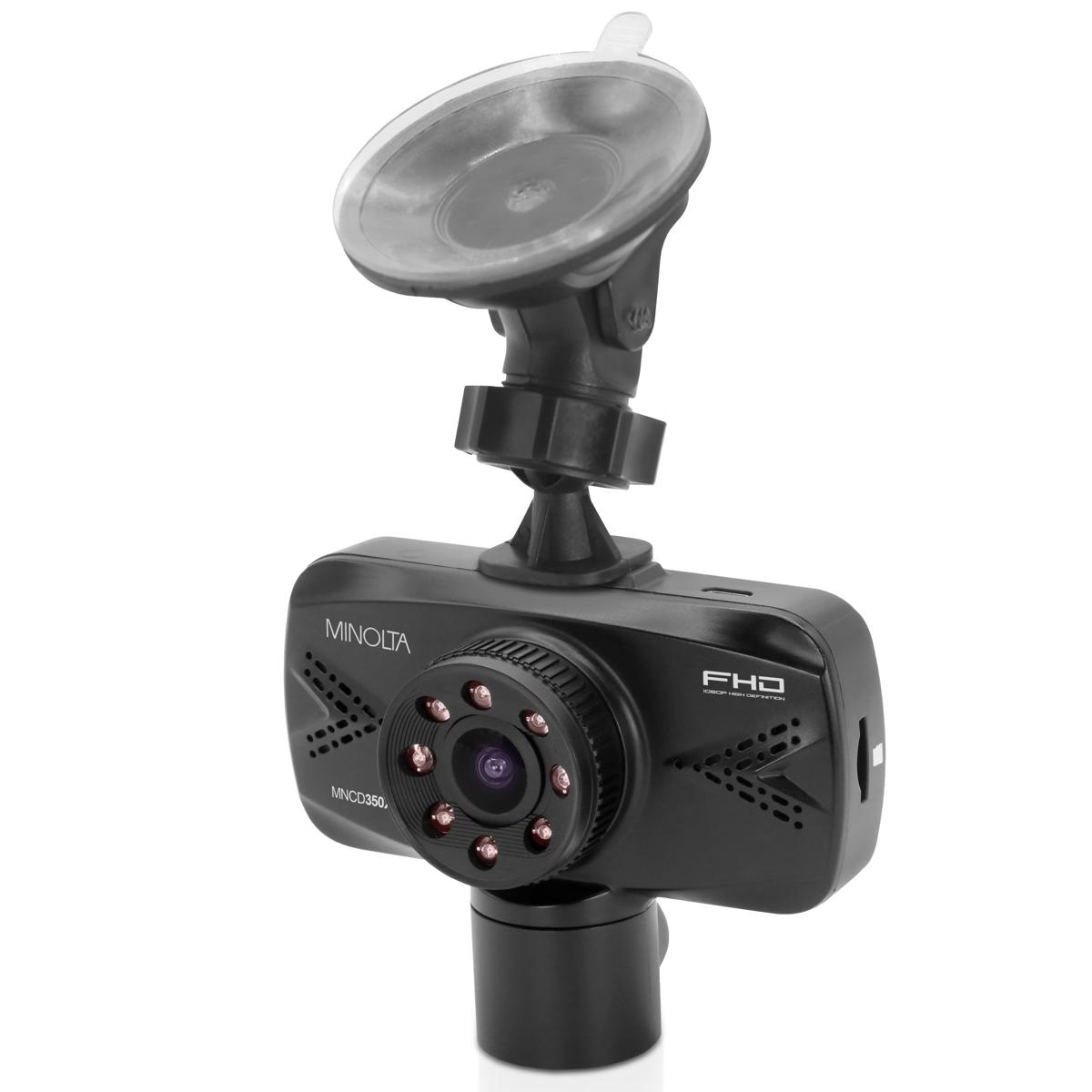 

Minolta MNCD350X FHD Front & Interior Dash Camera with 2-Ch Recording, Black