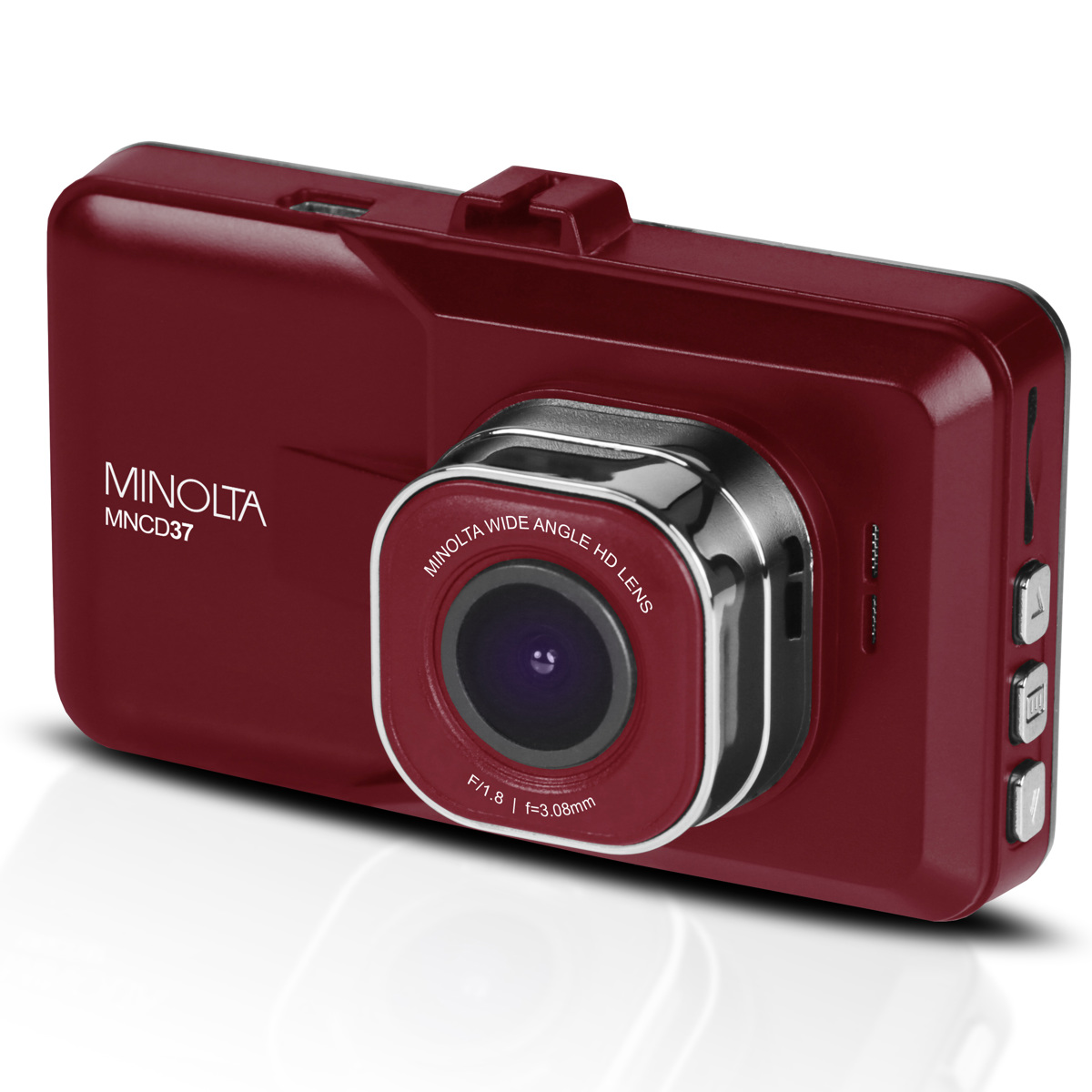 

Minolta MNCD37 Full HD 3" LCD Screen Dash Cam, Red