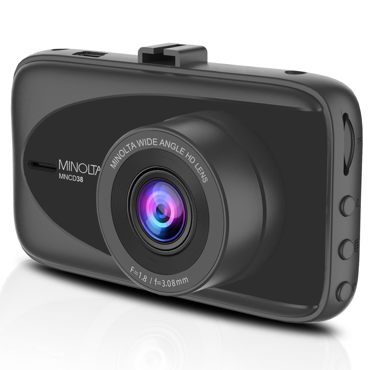 

Minolta MNCD38 Full HD 12MP 3" LCD Screen Dash Cam, Black