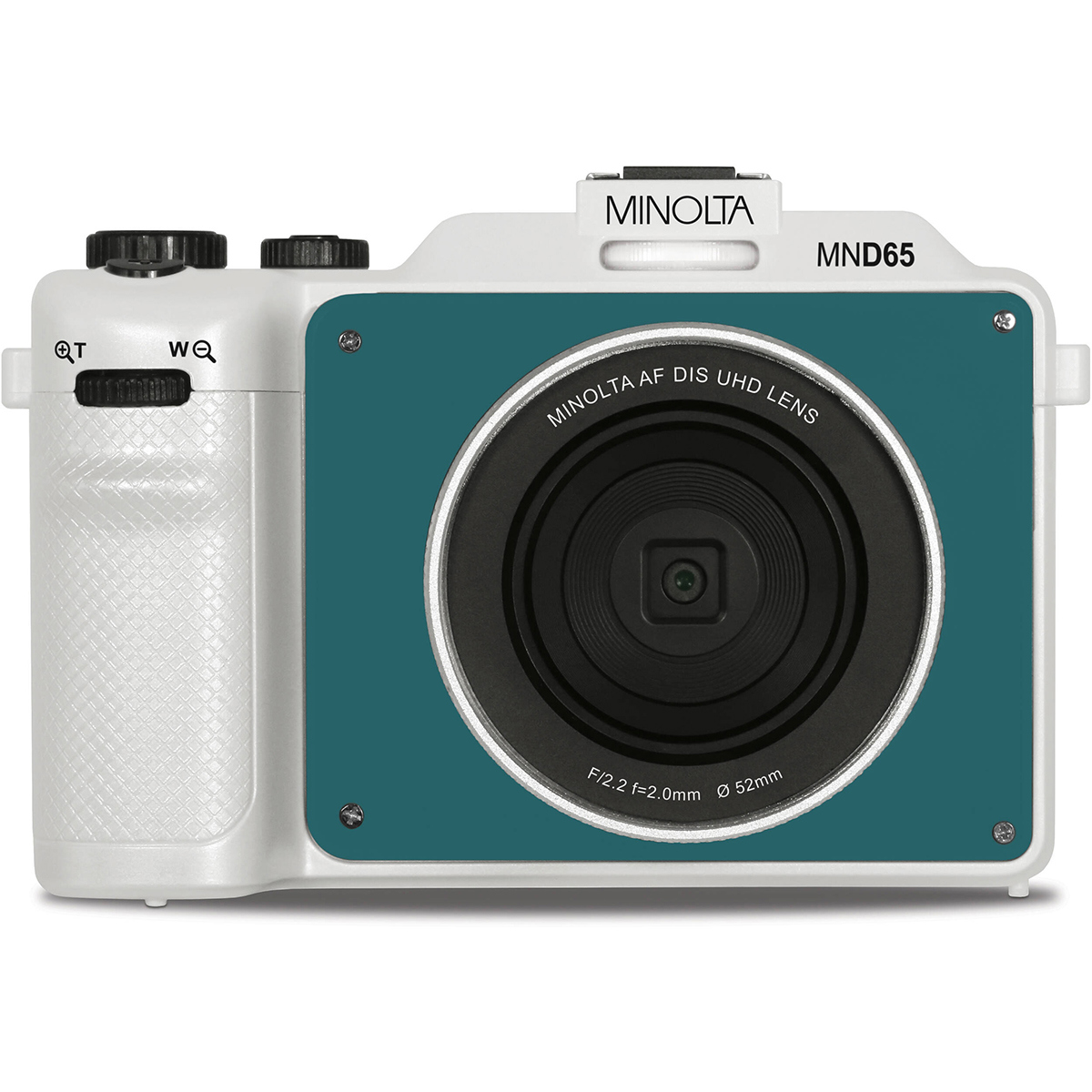 

Minolta MND65 56MP 4K Ultra HD Wi-Fi Selfie Shot Digital Camera White with Teal Faceplate