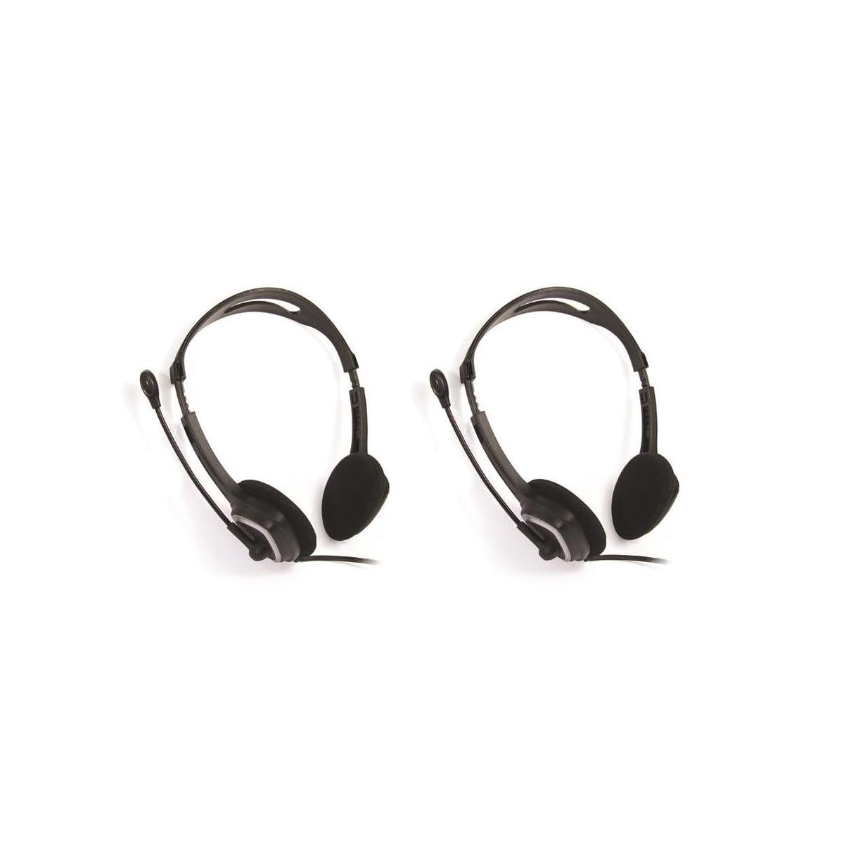Photos - Mobile Phone Headset iMicro IM320 USB Headset with Microphone, 2-Pack SP-IM320 2