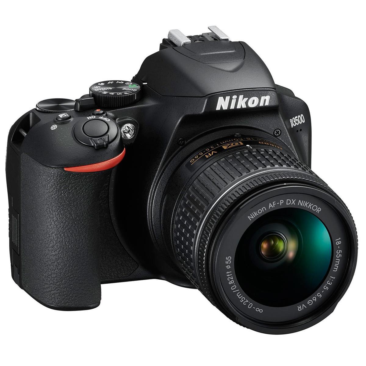 Nikon D3500 24MP DSLR Camera, AF-P DX NIKKOR 18-55mm f/3.5-5.6G VR Lens, Black