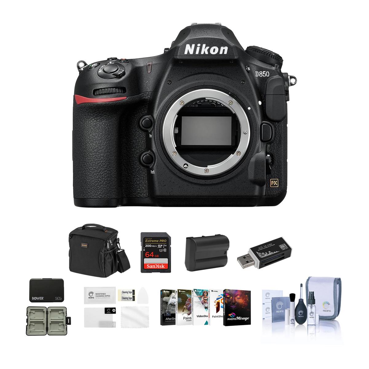 Nikon D850 DSLR Camera Body With Free PC Accessory Bundle