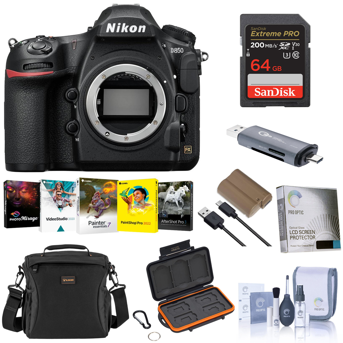 Nikon D850 DSLR Camera Body With Free PC Accessory Bundle