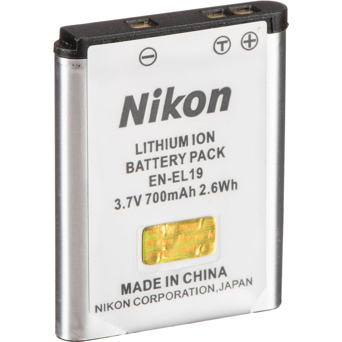 Image of Nikon EN-EL19 3.7V 700mAh Rechargeable Lithium-ion Battery