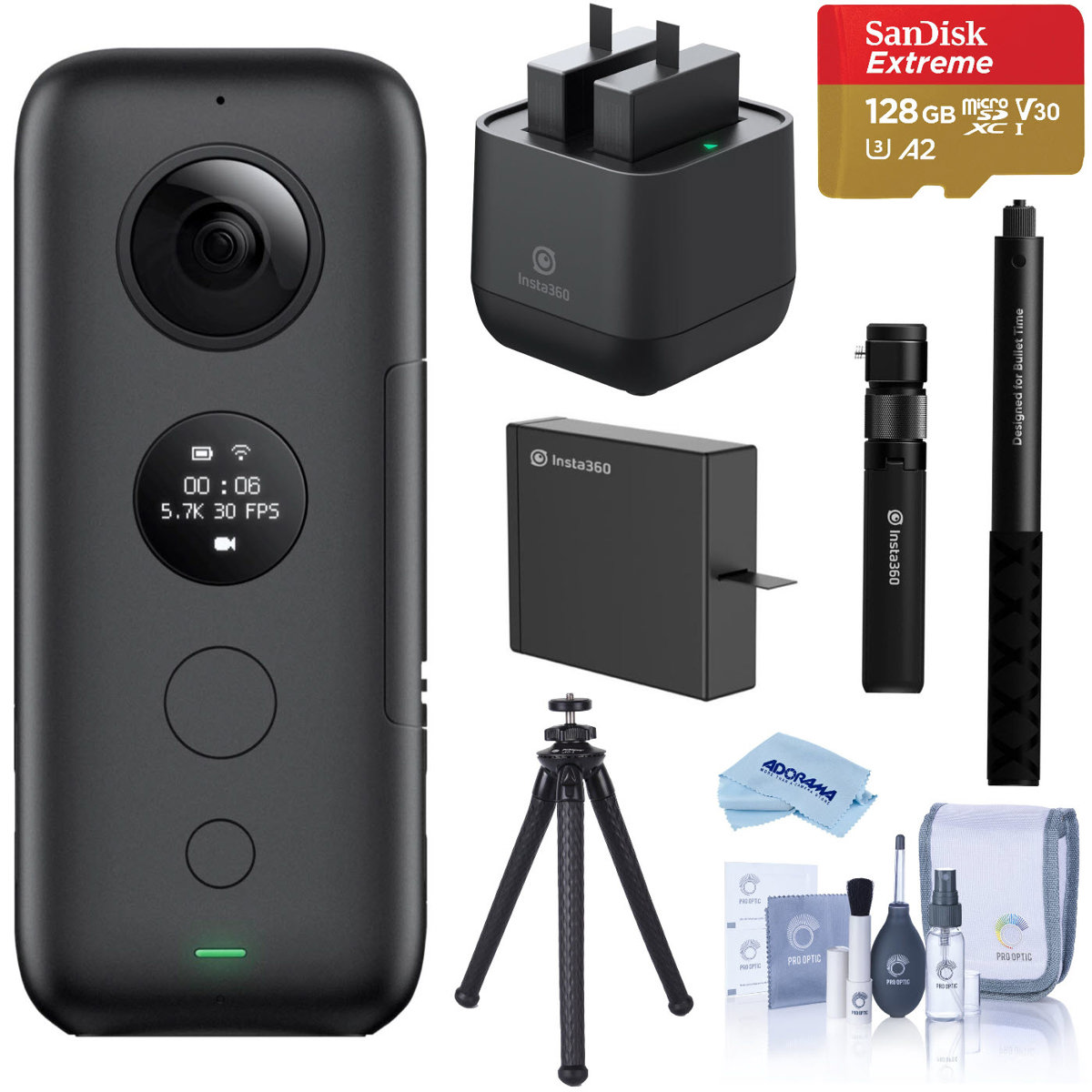

Insta360 ONE X Action Camera (CINONEX/A) With Accessory Bundle