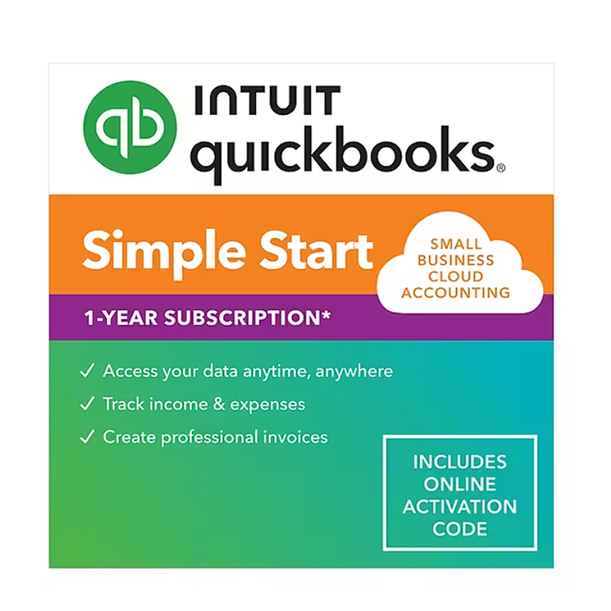 

Intuit QuickBooks Online Simple Start 2024, 1-Year Subscription, 1-User,Download