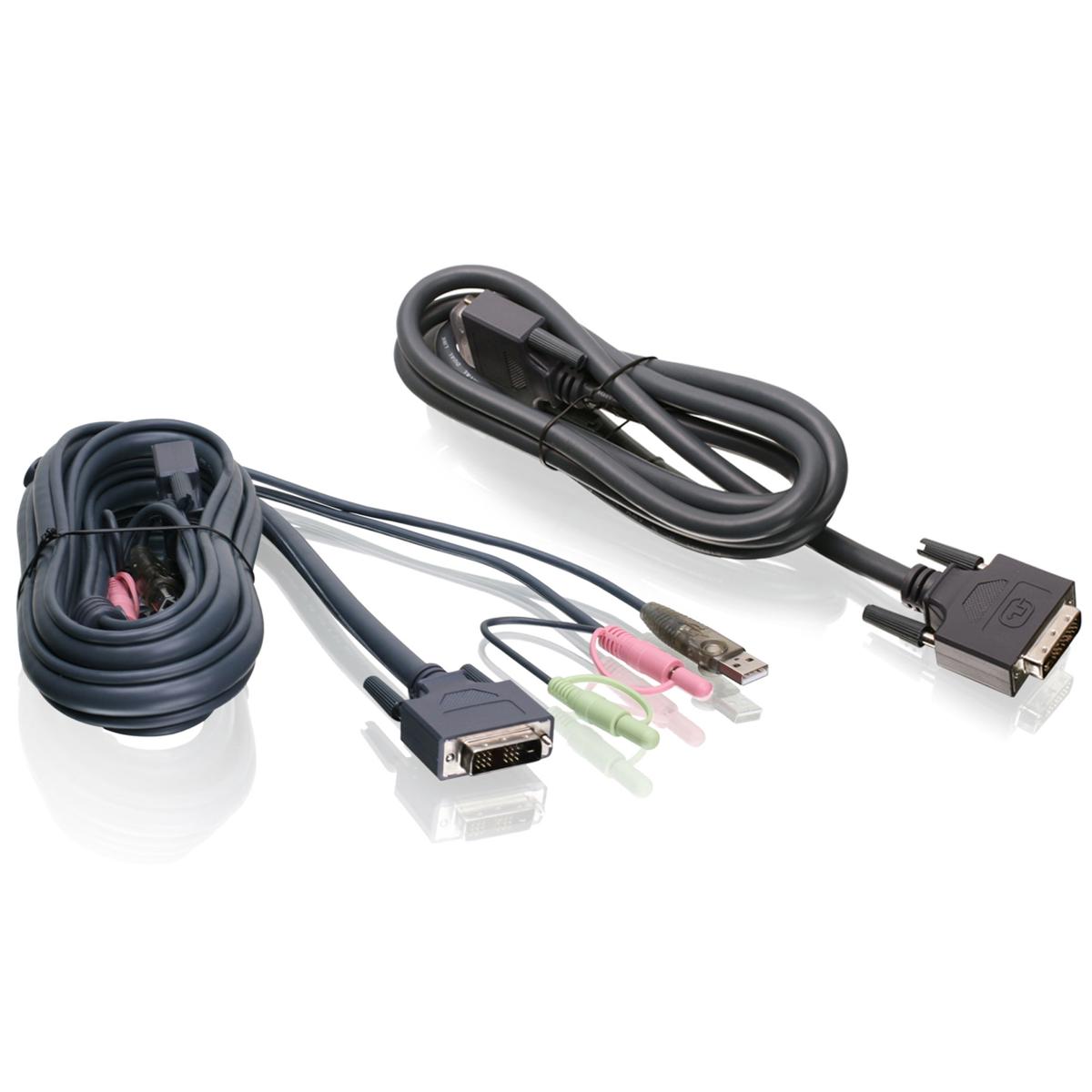 

IOGEAR 6' Dual View Dual-Link DVI /USB KVM Cable Kit with Audio