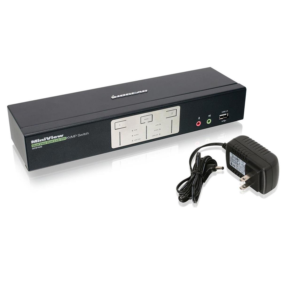 

IOGEAR 2-Port Dual View Dual-Link DVI KVMP Switch (TAA Compliant)