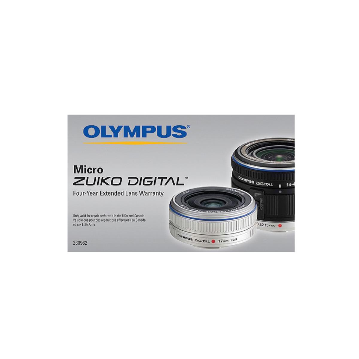 Image of Olympus 4 Year Extended Limited Warranty for Zuiko Digital Lens