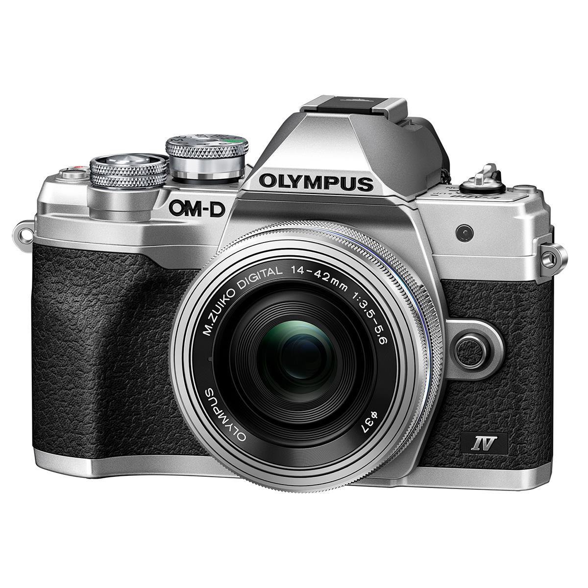 

Olympus OM-D E-M10 Mark IV Camera with ED 14-42mm F3.5-5.6 EZ Lens, Silver