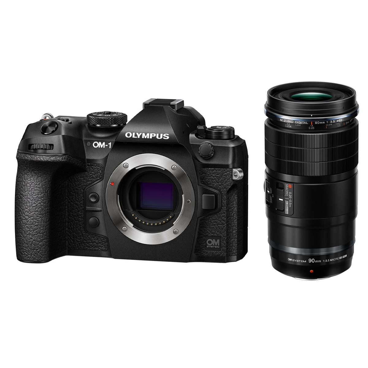 Image of OM SYSTEM OM-1 Mirrorless Digital Camera with M.Zuiko 90mm Macro Lens