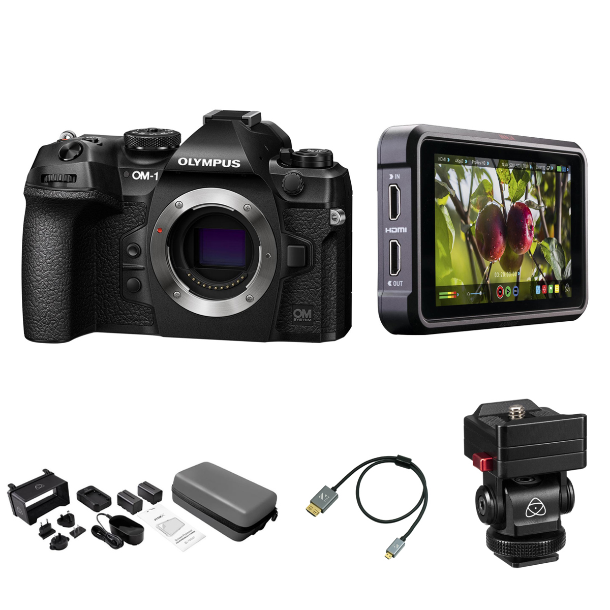 Image of OM SYSTEM OM-1 Mirrorless Digital Camera with Atomos Kit