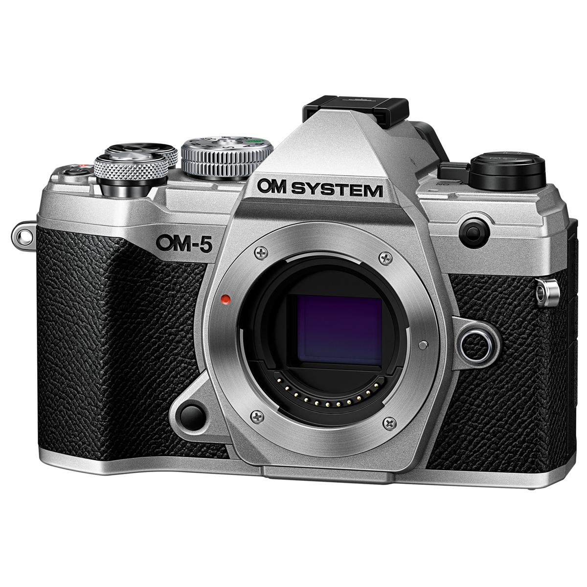 

OM SYSTEM OM-5 Mirrorless Camera, Silver