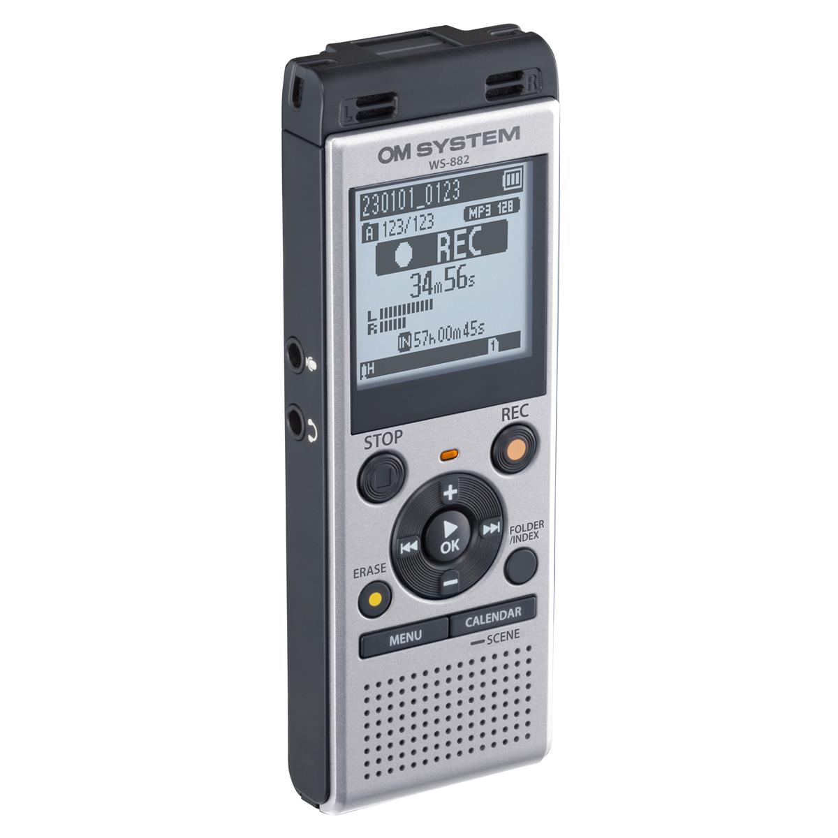 Image of OM SYSTEM WS-882 4GB Digital Stereo Voice Recorder