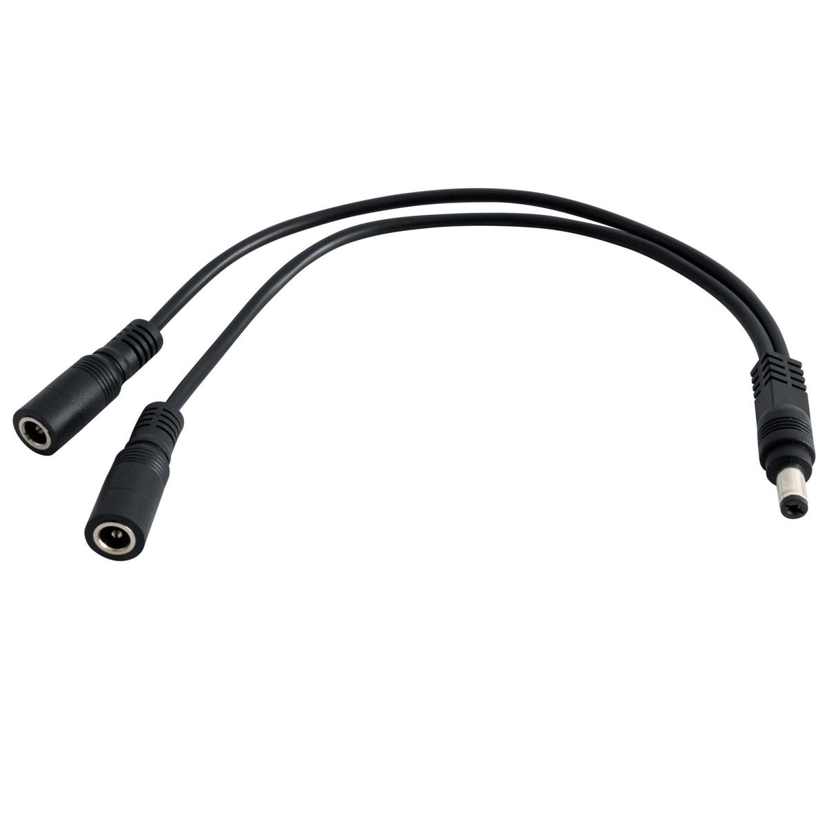 

IndiPRO 2.1mm Male to Dual 2.5mm Female Connector Cable, Non-Regulated, 10"