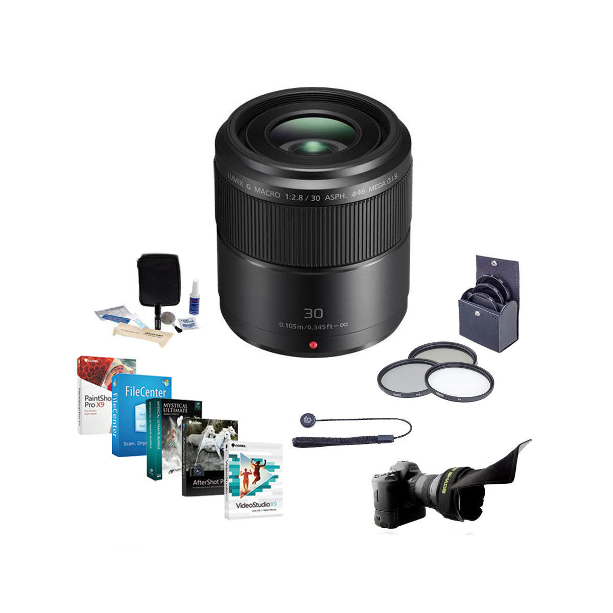 

Panasonic LUMIX G Macro 30mm f/2.8 Aspherical Lens for MFT with PC Acc Kit