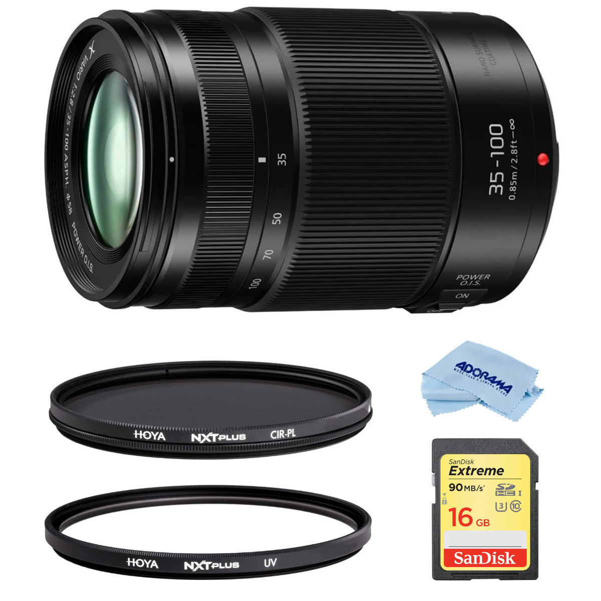 

Panasonic Lumix G X Vario 35-100mm f/2.8 II Lens for MFT with 58mm Filter Kit