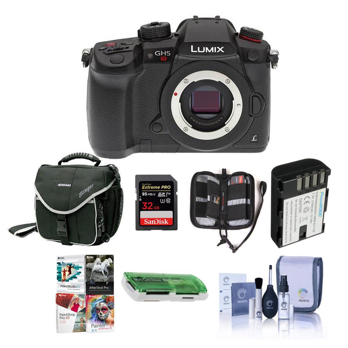 Image of Panasonic Lumix DC-GH5s Mirrorless Body With Free PC Accessory Bundle