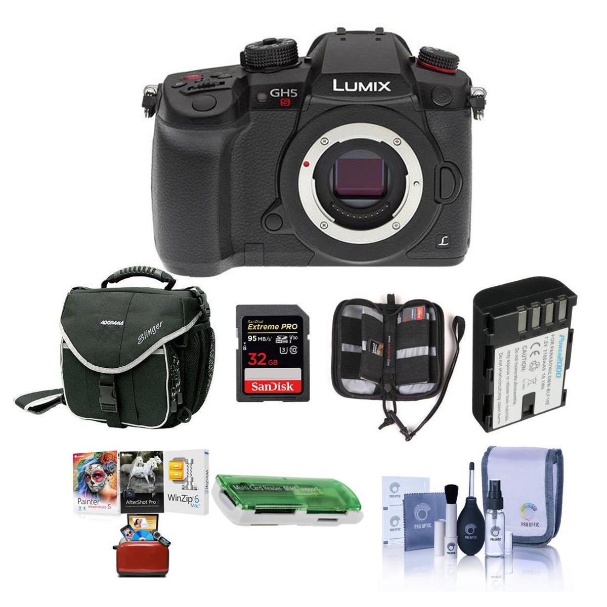 Image of Panasonic Lumix DC-GH5s Mirrorless Body With Free Mac Accessory Bundle