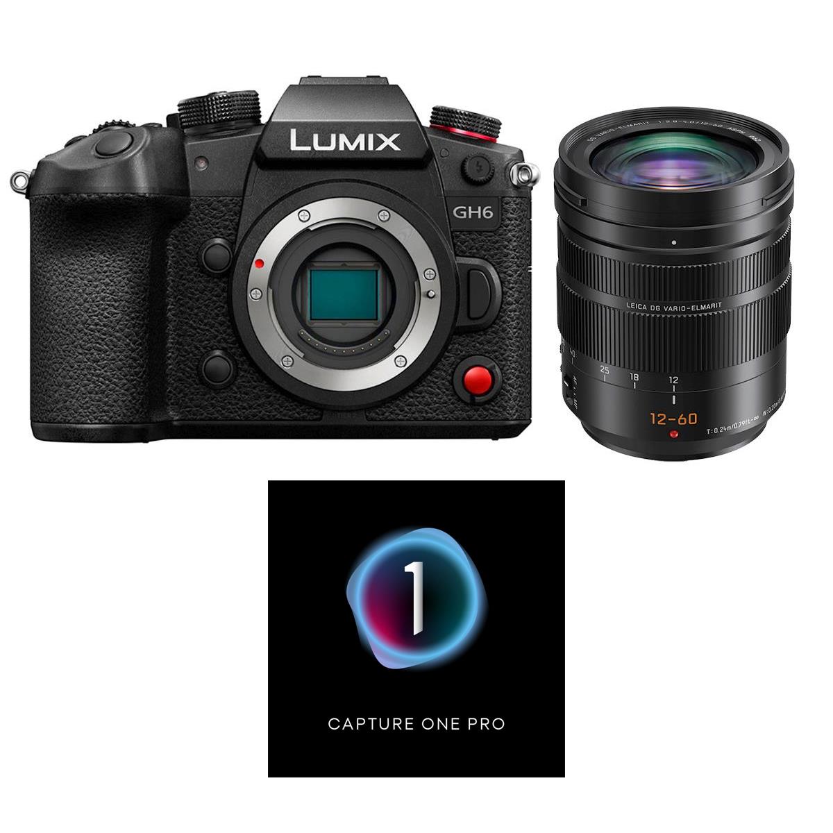 Image of Panasonic Lumix GH6 Mirrorless Camera with 12-60mm Lens with Capture One Pro