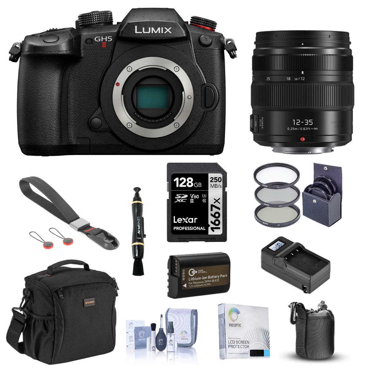Panasonic Lumix GH5 II Mirrorless Camera with 12-35 F/2.8 Lens, Essential Kit