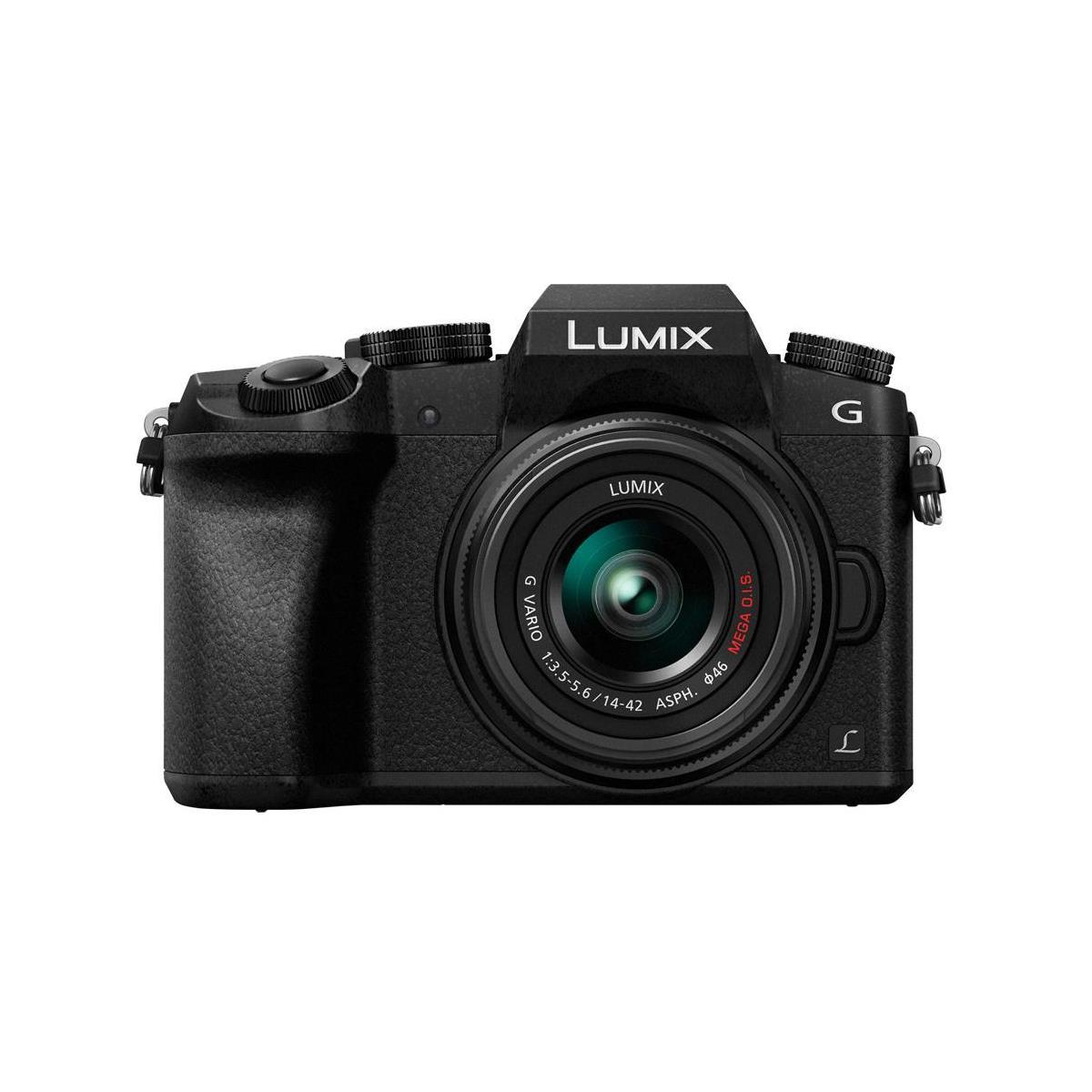 Panasonic Lumix DMC-G7 Mirrorless with 14-42mm Lens, Black