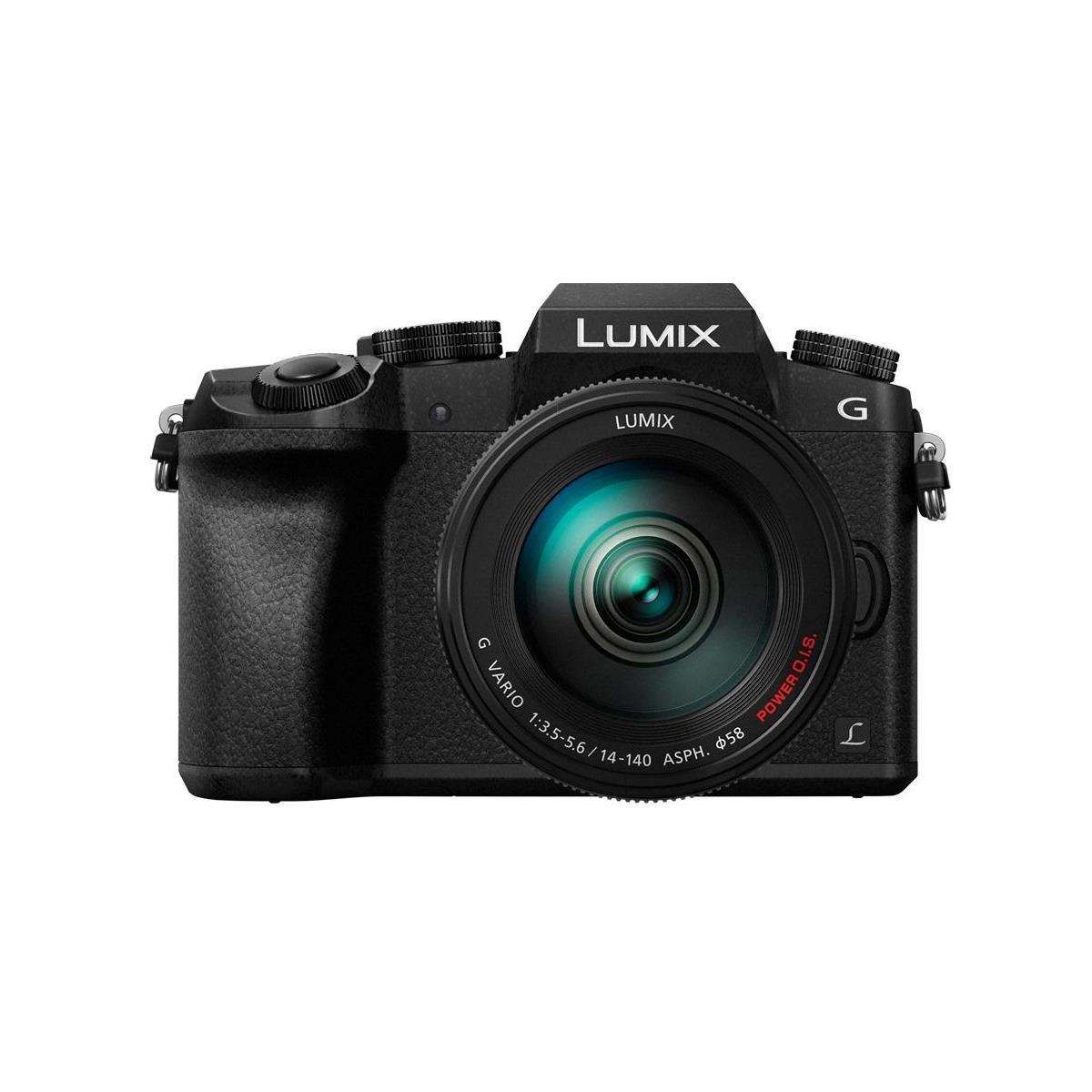 Panasonic Lumix DMC-G7 Mirrorless with 14-140mm OIS Lens, Black