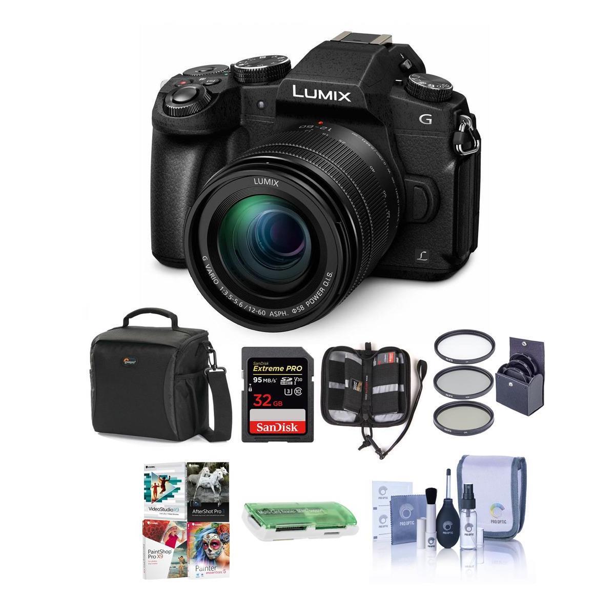 Panasonic Lumix DMC-G85 Mirrorless with 12-60mm OIS Lens and Free Accessories