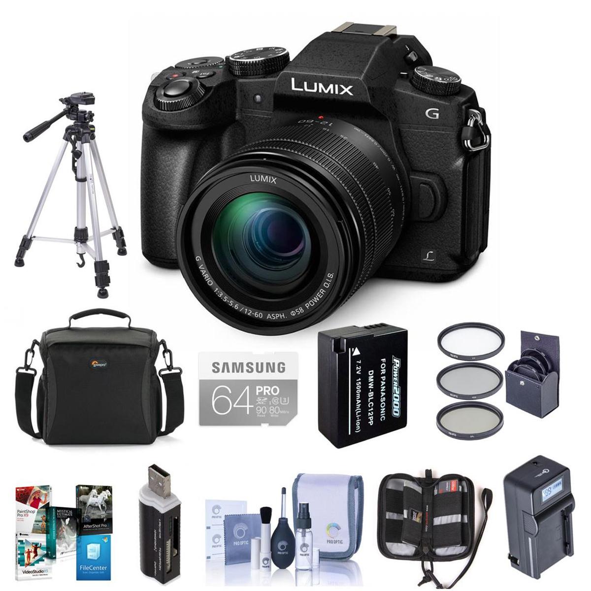 Image of Panasonic Lumix DMC-G85 Mirrorless with 12-60mm OIS Lens and Premium Kit