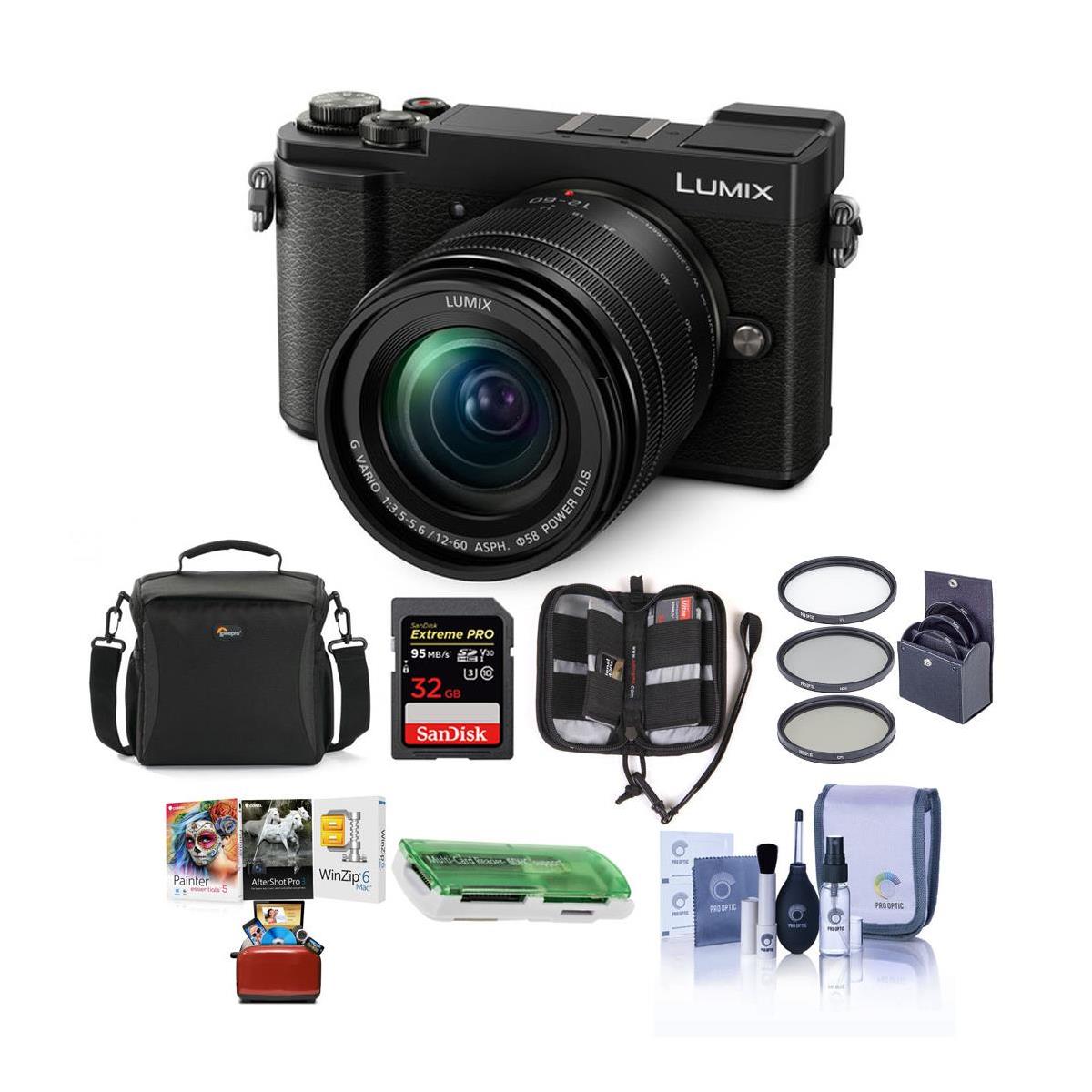 Panasonic Lumix DC-GX9 Mirrorless Camera w/12-60mm Lens Black And Free Accessory