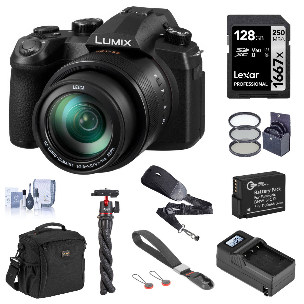 

Panasonic LUMIX DC-FZ1000 II Digital Camera with 25-400mm Lens w/Essential Kit
