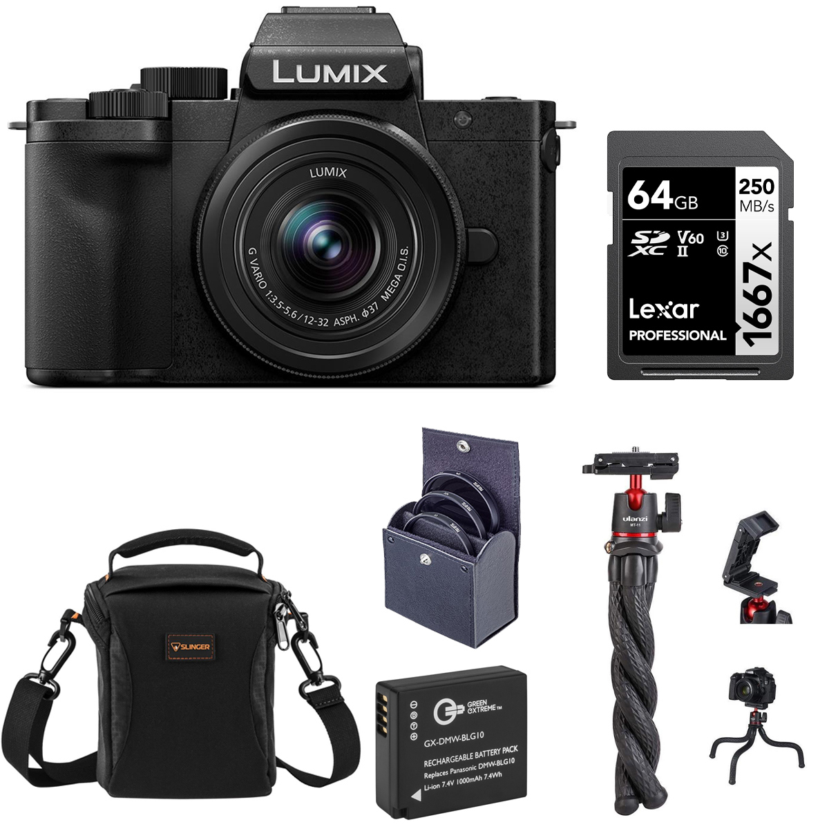 Image of Panasonic LUMIX DC-G100D Camera with G Vario 12-32mm f/3.5-5.6 ASPH Lens