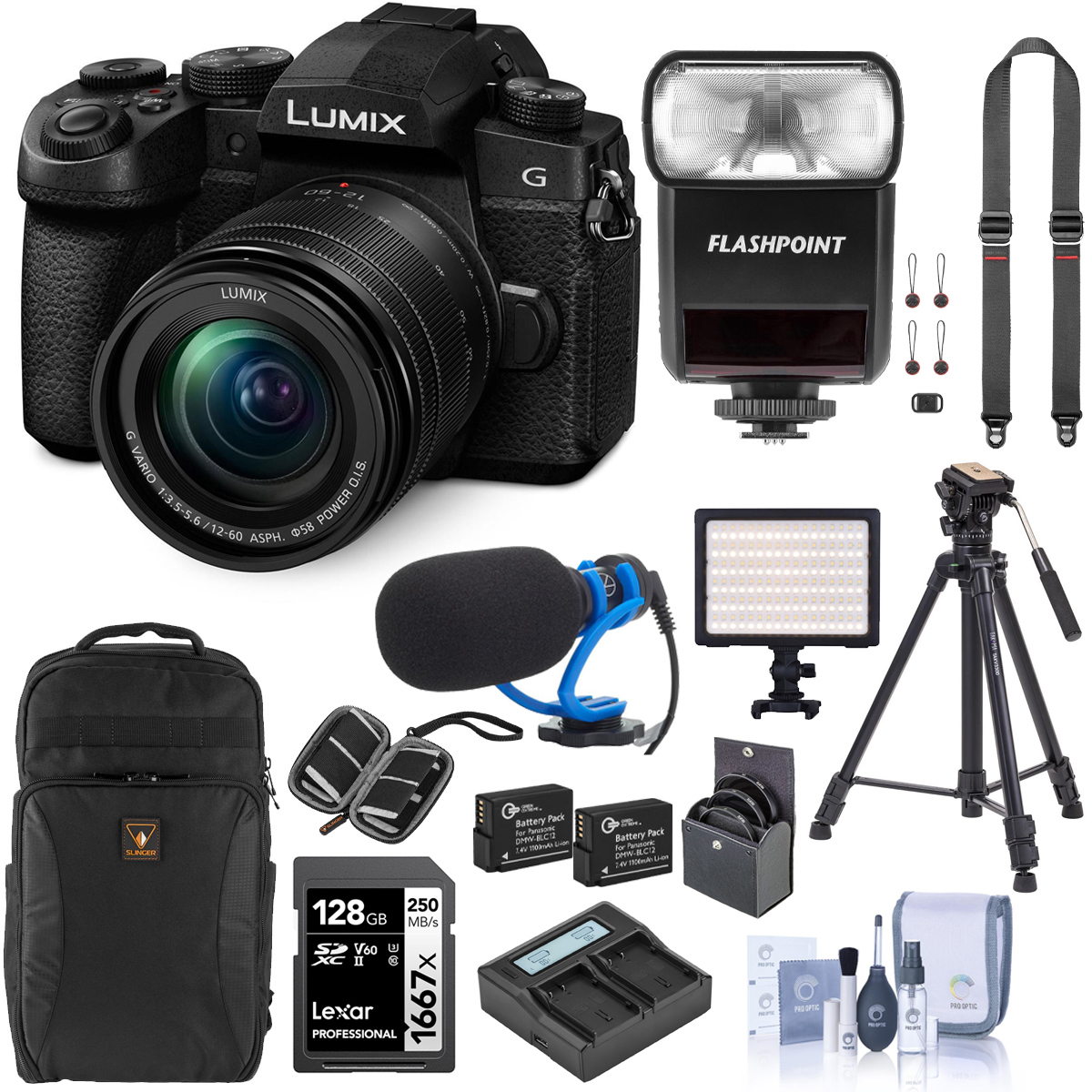 Image of Panasonic Lumix G95 Mirrorless Camera with 12-60mm Lens with Photography Acc Kit
